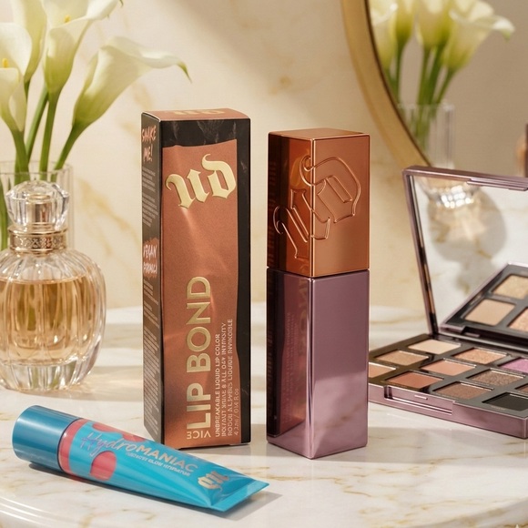 NIB Urban Decay Hydromaniac Foundation 55 Blush Unhinge Lip Bond Pleased +Armani - Picture 5 of 14